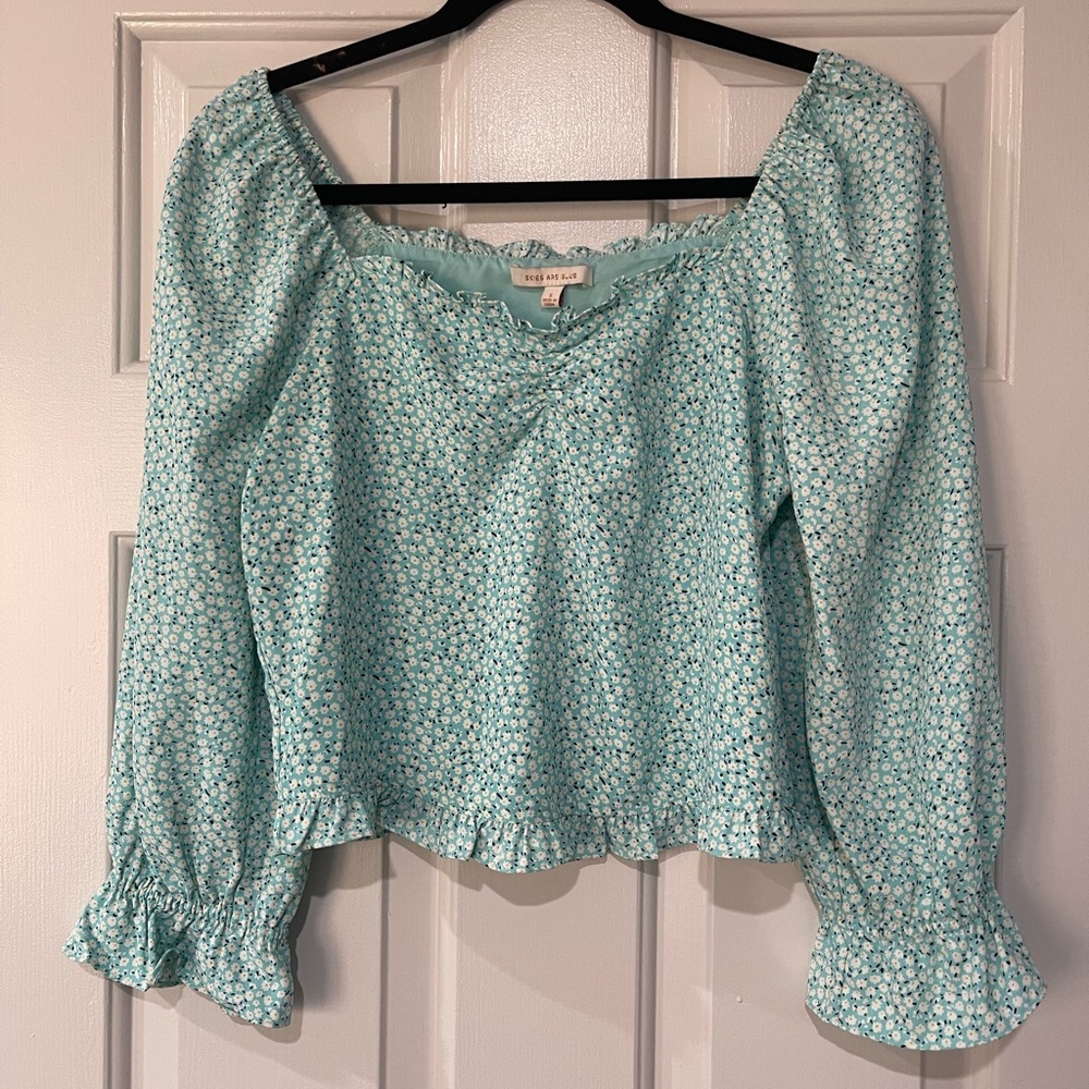 Skies are Blue Cropped Top